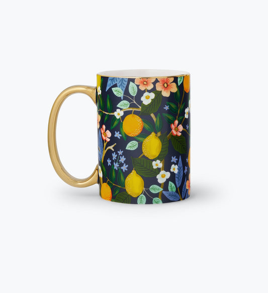 Porcelain Mug - Citrus Grove - Porcelain Coffee Mug