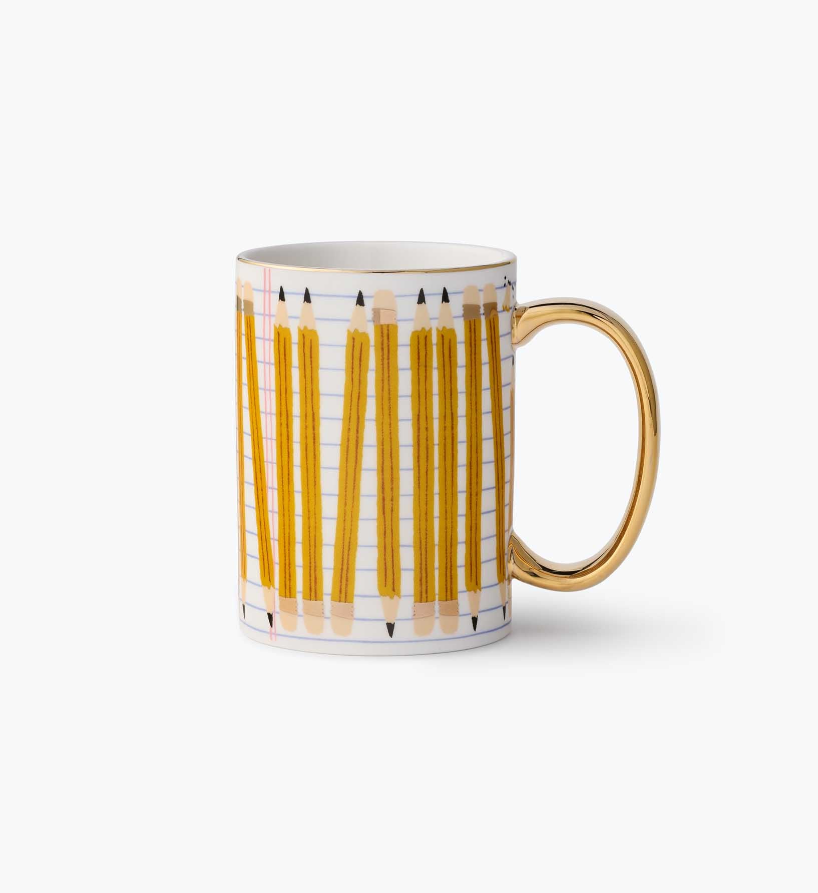 Porcelain Mug - Pencils - Retractable Gel Pens