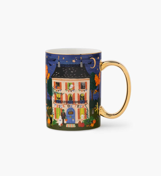 Porcelain Mug - Haunted House - Porcelain Coffee Mug