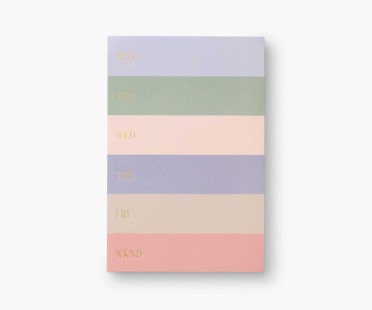 Large Memo Notepad - Muted Colorblock - Tear-Off Notepad