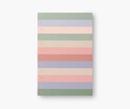 Large Memo Notepad - Muted Numbered Colorblock - Tear-Off Notepad