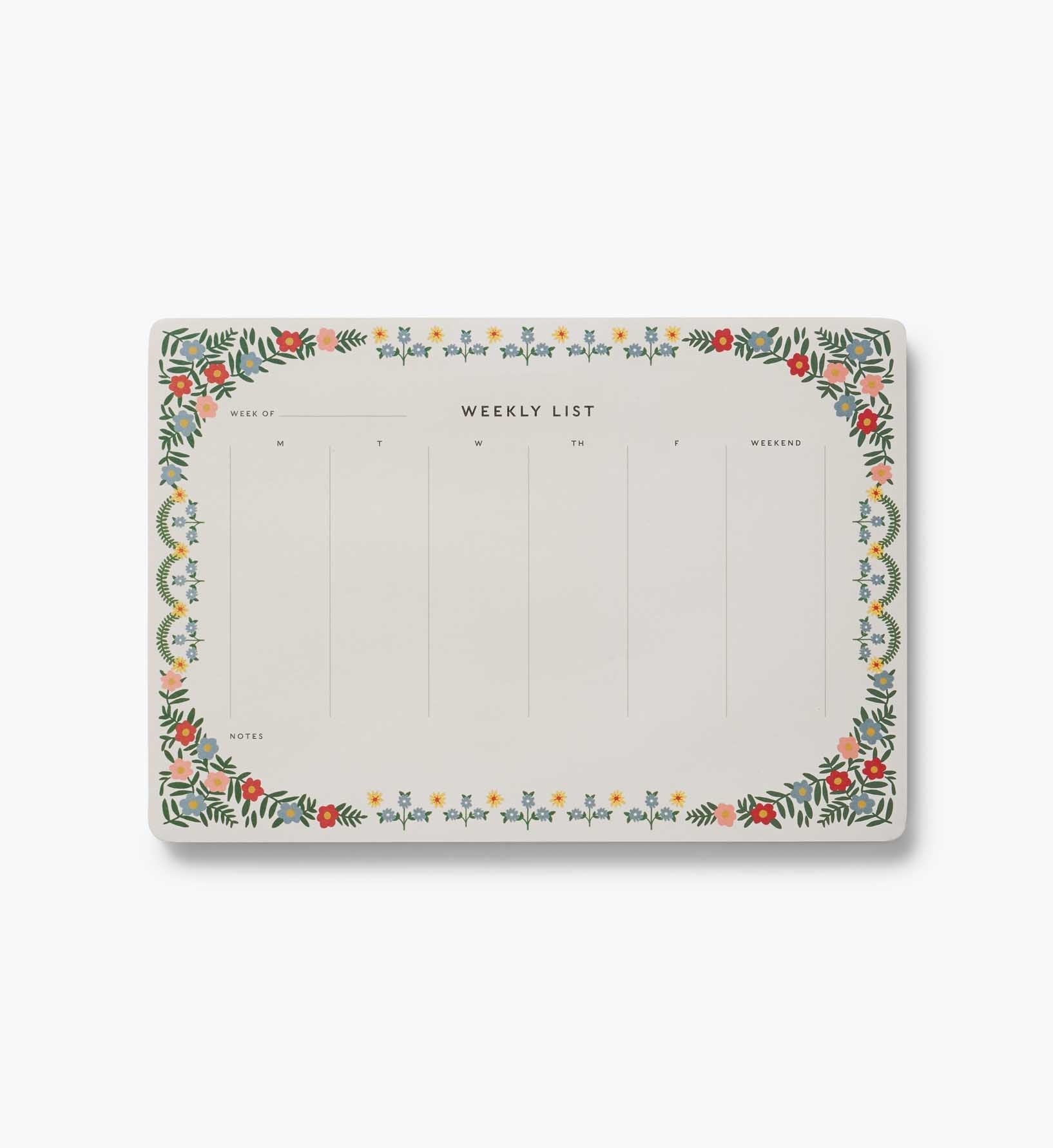 Weekly Desk Pad - Rosette - Premium Design Accessory