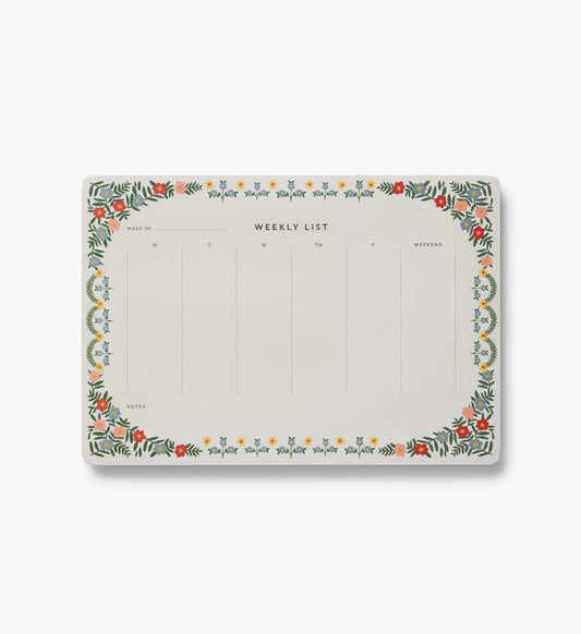 Weekly Desk Pad - Rosette - Premium Design Accessory