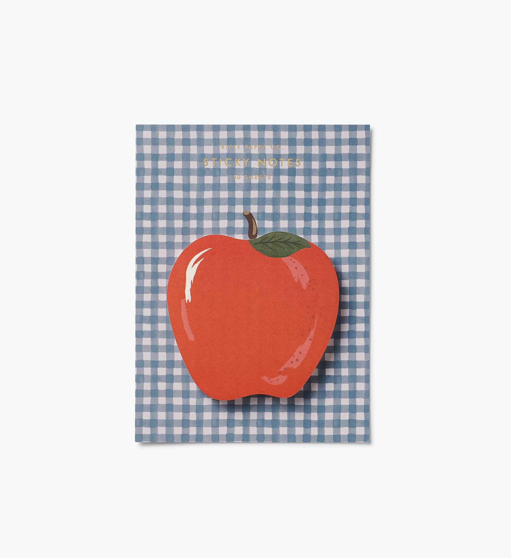Sticky Notes - Apple Gingham - Shaped Sticky Notes
