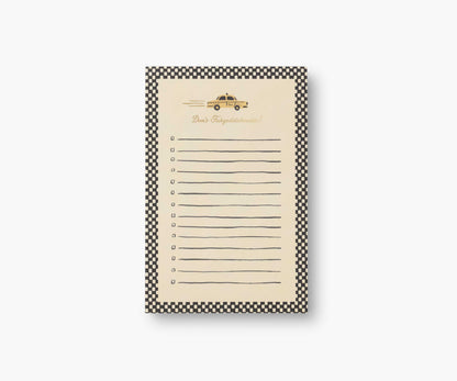 Checklist Notepad - Taxi - Tear-Off Notepad