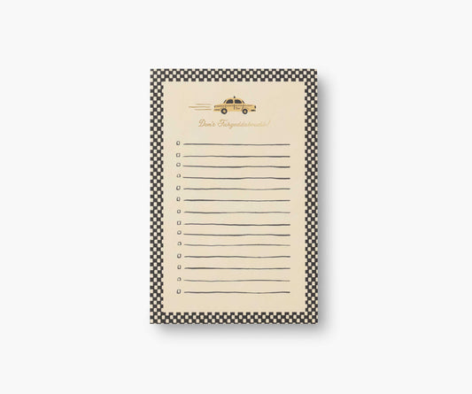 Checklist Notepad - Taxi - Tear-Off Notepad
