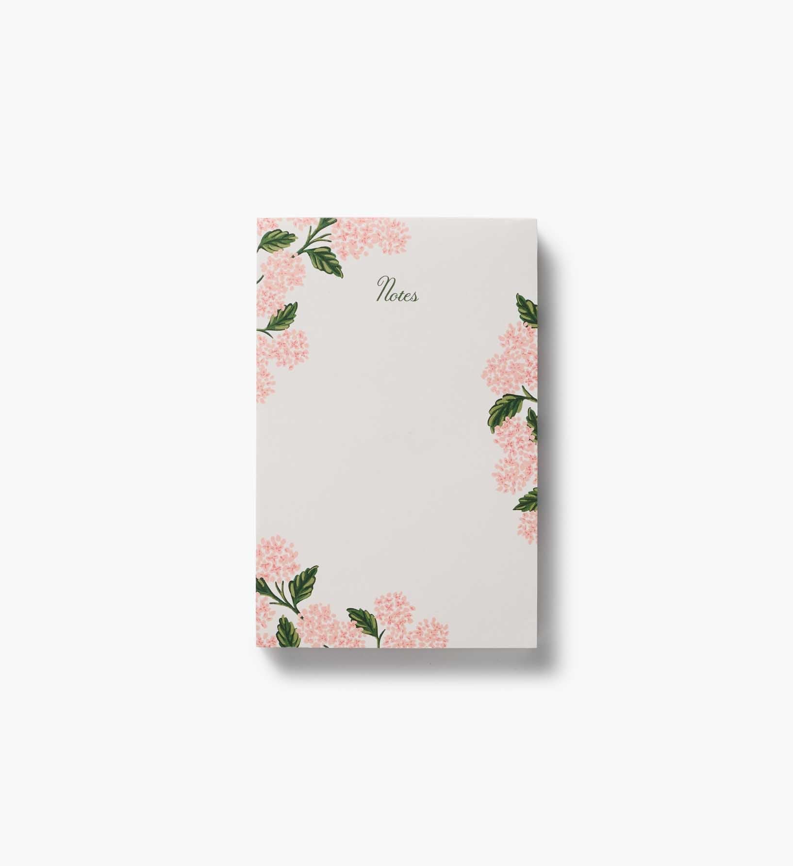 Blank Notepad - Pink Hydrangea - Tear-Off Notepad