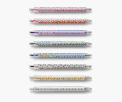 Gel Pen Set of 8 - Delphine - Retractable Gel Pens