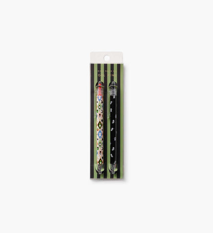Gel Pen Set of 2 - Halloween Argyle