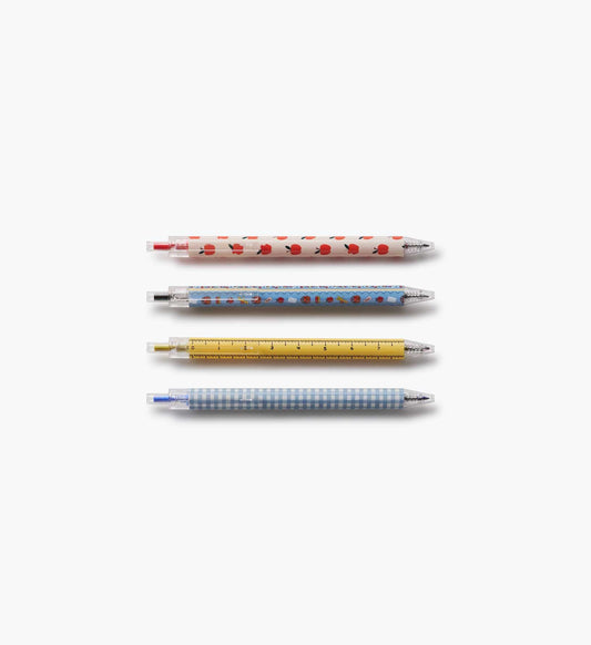 Gel Pen Set of 4 - Schoolhouse - Retractable Gel Pens