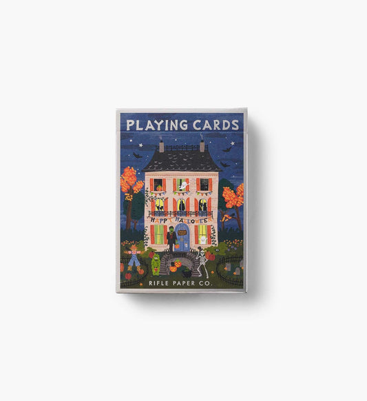 Playing Cards - Haunted House - Greeting Card with Envelope