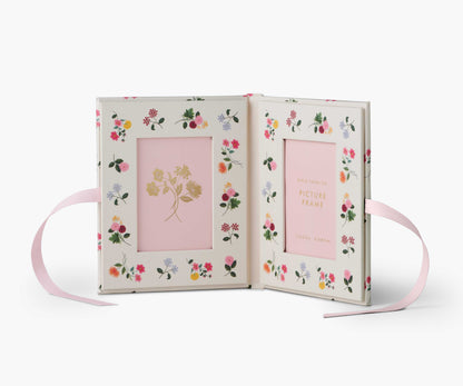 Folio Paper Wrapped Picture Frame - Ditsy Dahlia - Embroidered Keepsake
