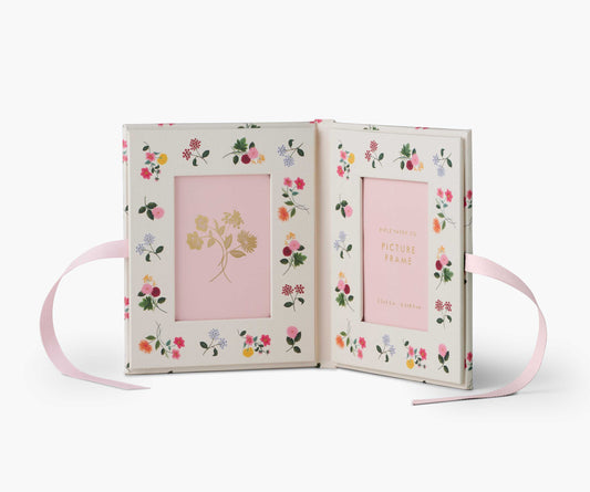 Folio Paper Wrapped Picture Frame - Ditsy Dahlia - Embroidered Keepsake