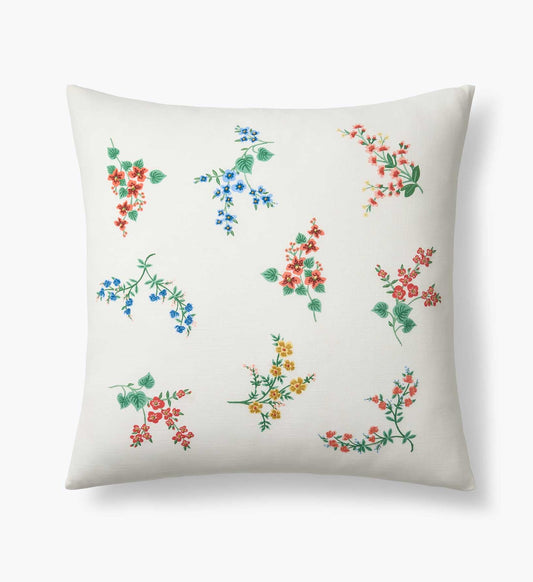 Embroidered Pillow Cover - Amelia - Embroidered Throw Pillow