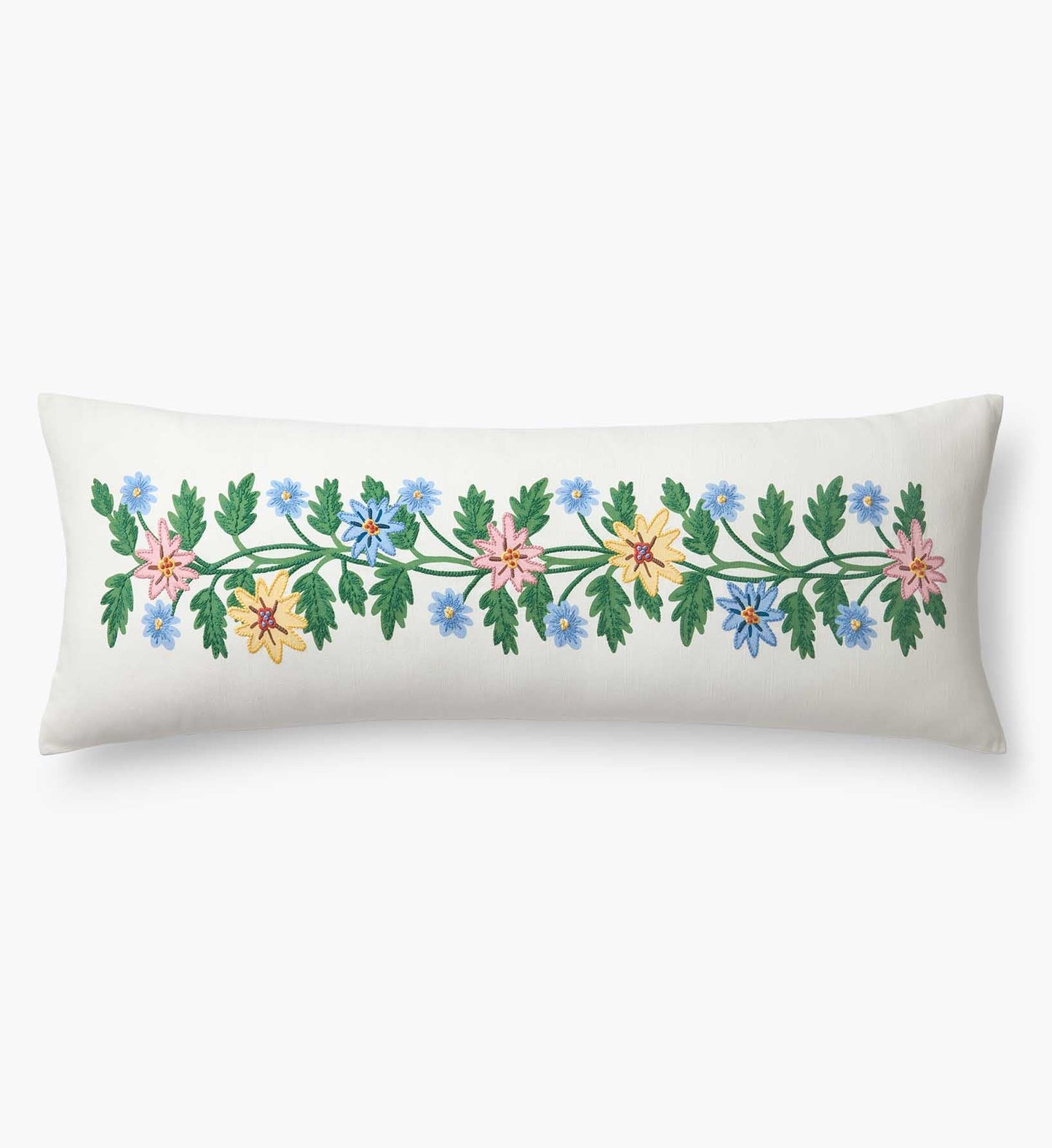 Embroidered Lumbar Pillow Cover - Helena - Embroidered Throw Pillow