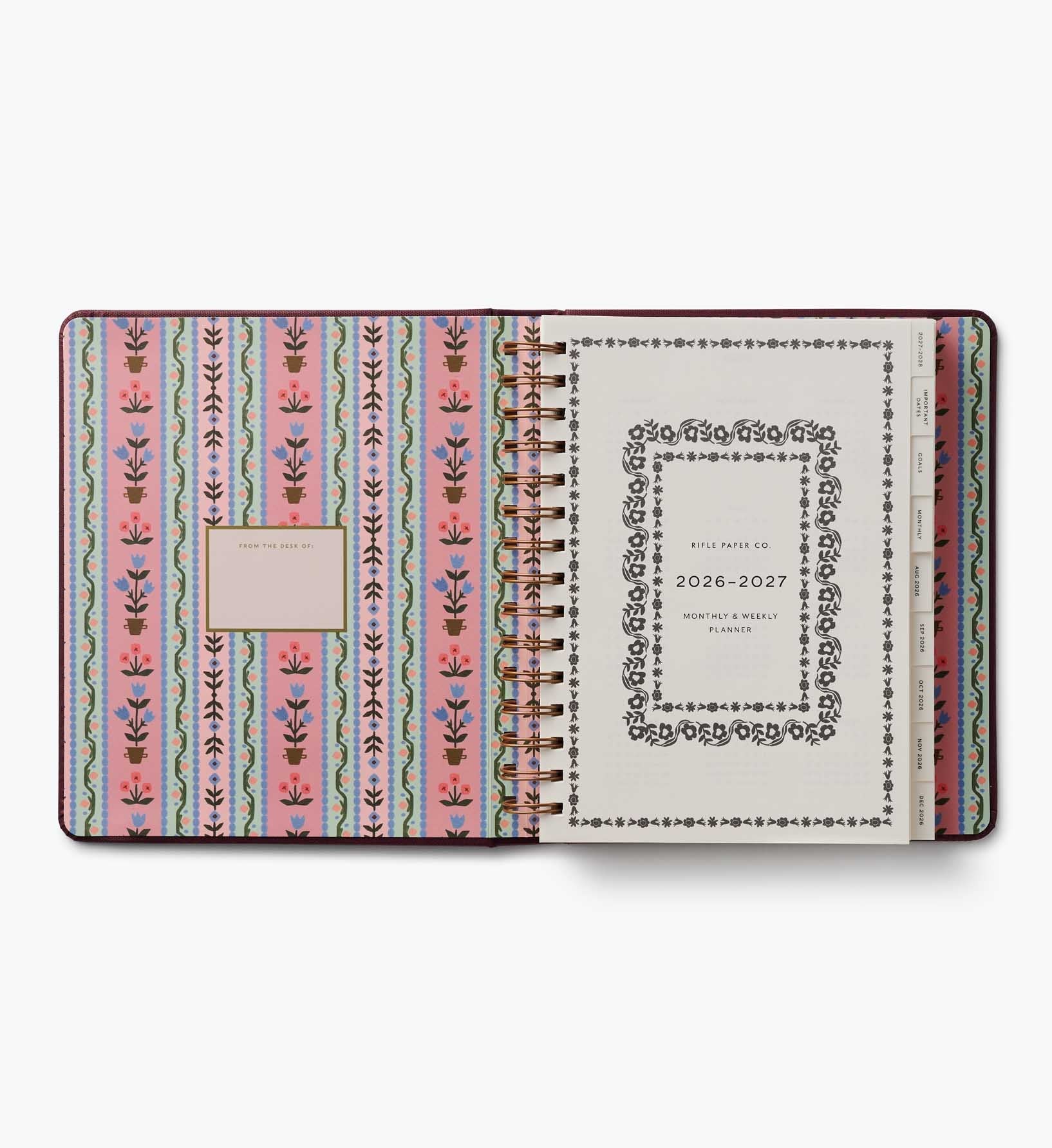 2026-2027 17-Month Academic Covered Spiral Planner - Ladies Night Book Club