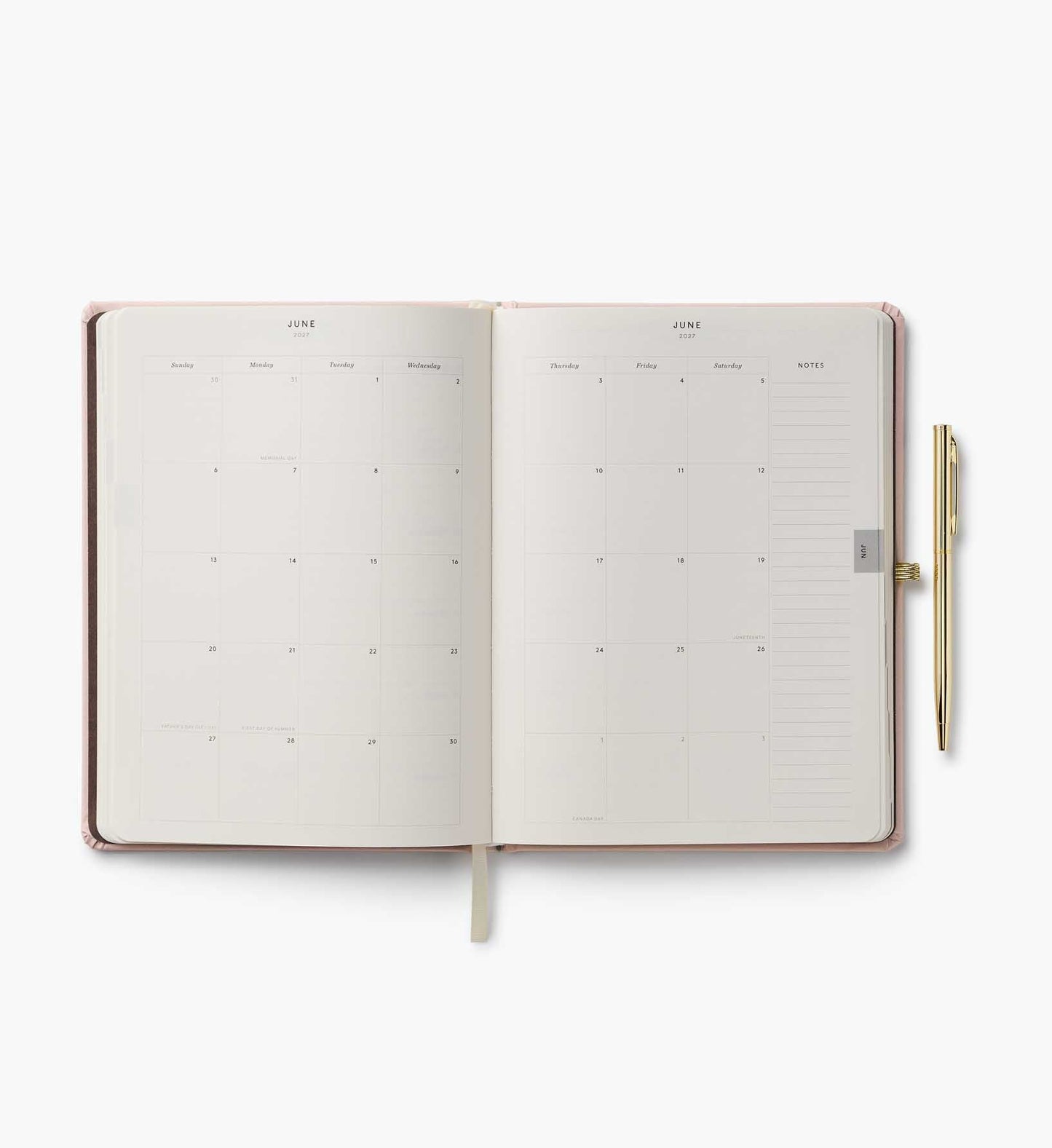 2027 12-Month Hardcover Planner with Pen - Paisley