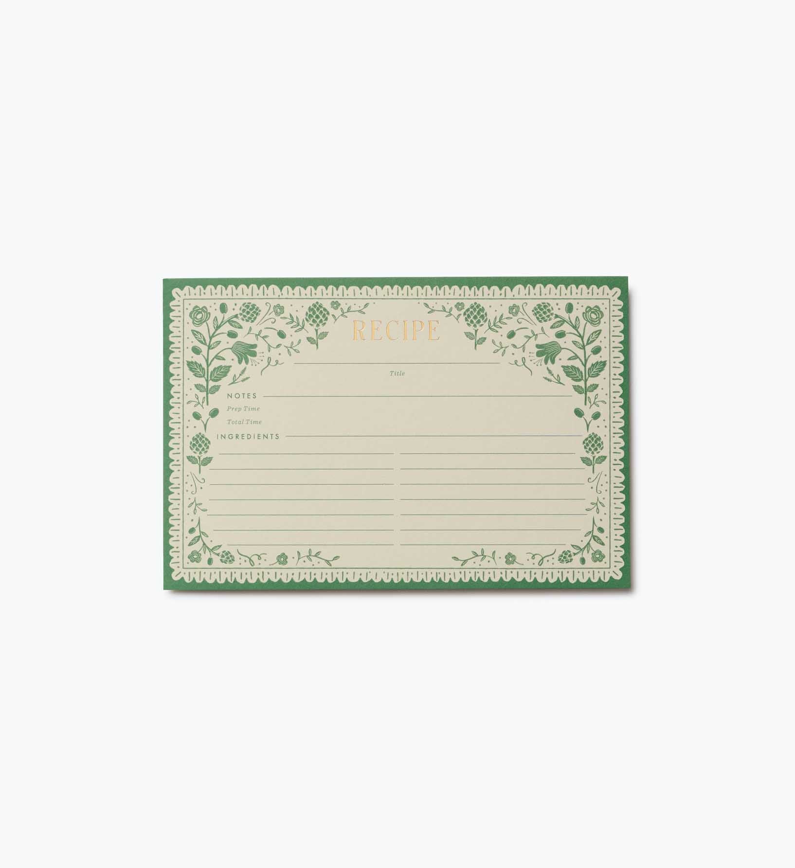 Recipe Cards - Artichoke - Greeting Card with Envelope