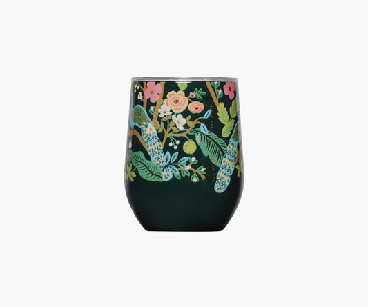 Stemless Wine Cup - Peacock - Premium Design Accessory