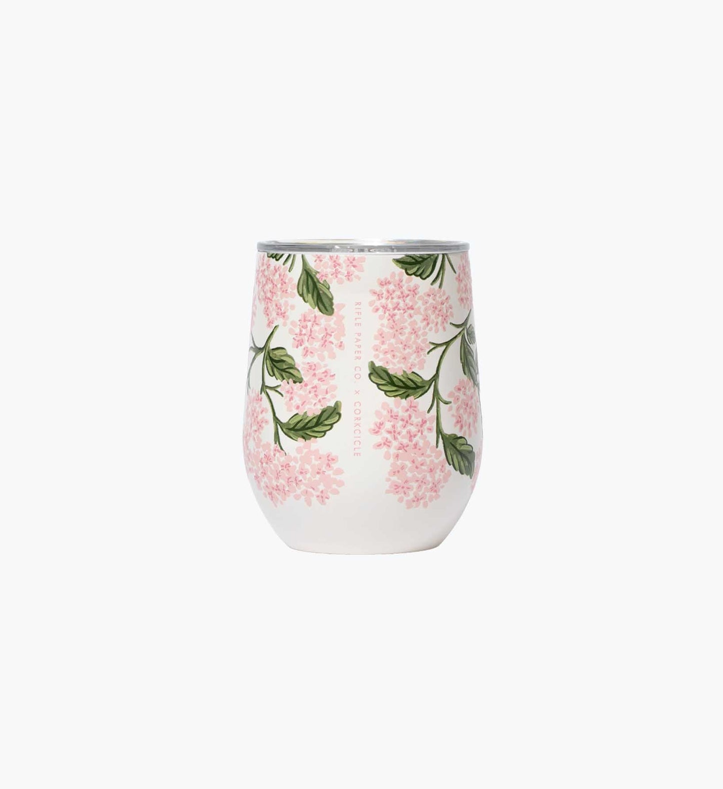 Stemless Wine Cup - Pink Hydrangea - Premium Design Accessory