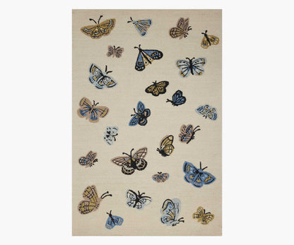 Highgrove Butterfly House Wool Hooked Rug - Cream - Premium Design Accessory