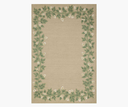 Highgrove Climbing Vines Wool Hooked Rug - Cream - Premium Design Accessory