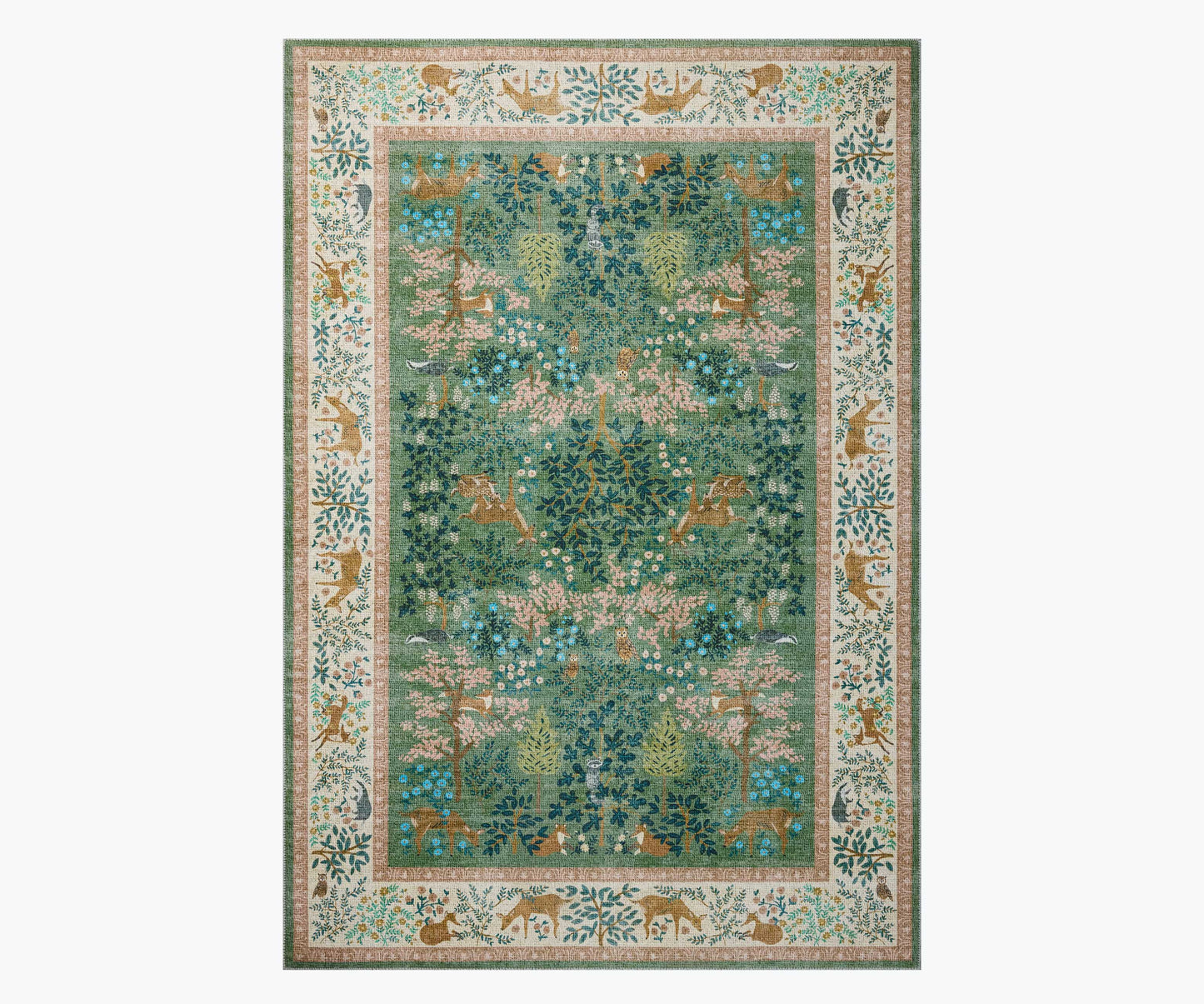 Canopy Woodland Printed Rug - Sage - Premium Design Accessory