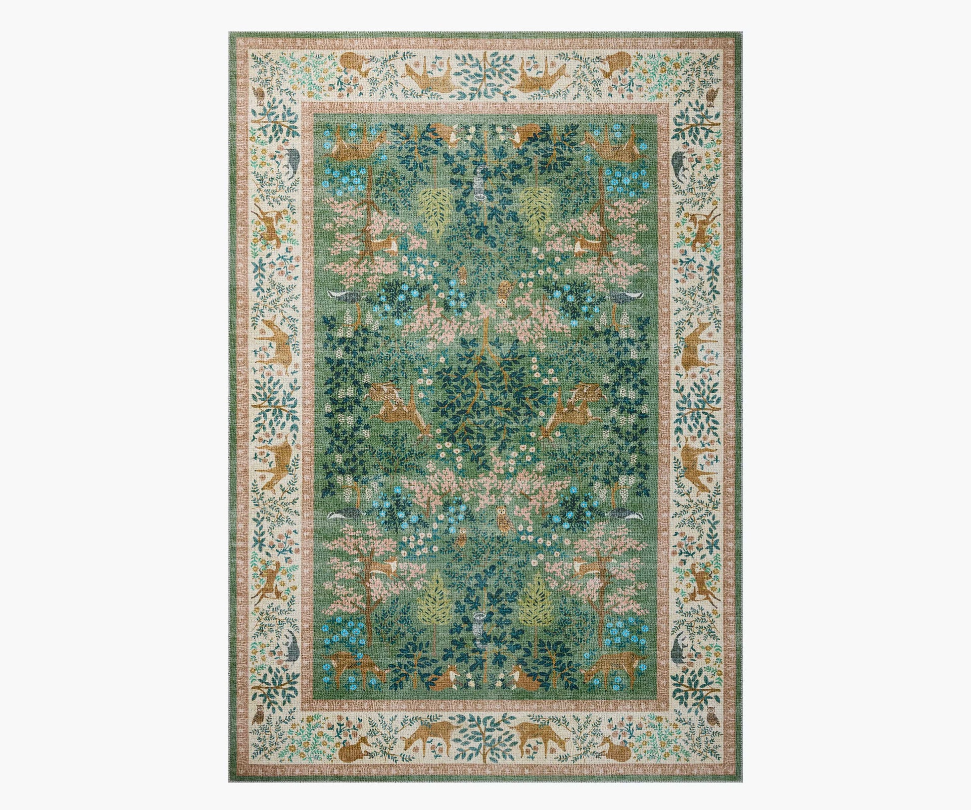 Canopy Woodland Printed Rug - Sage - Premium Design Accessory