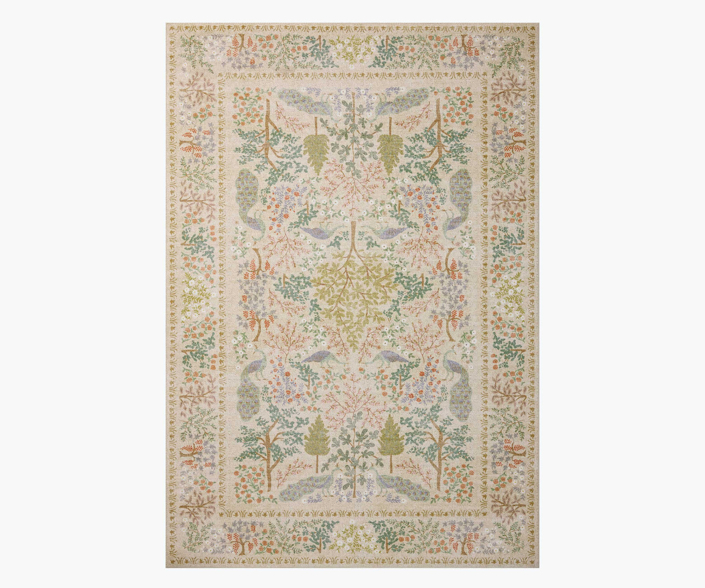 Canopy Peacock Forest Printed Rug - Cream - Premium Design Accessory