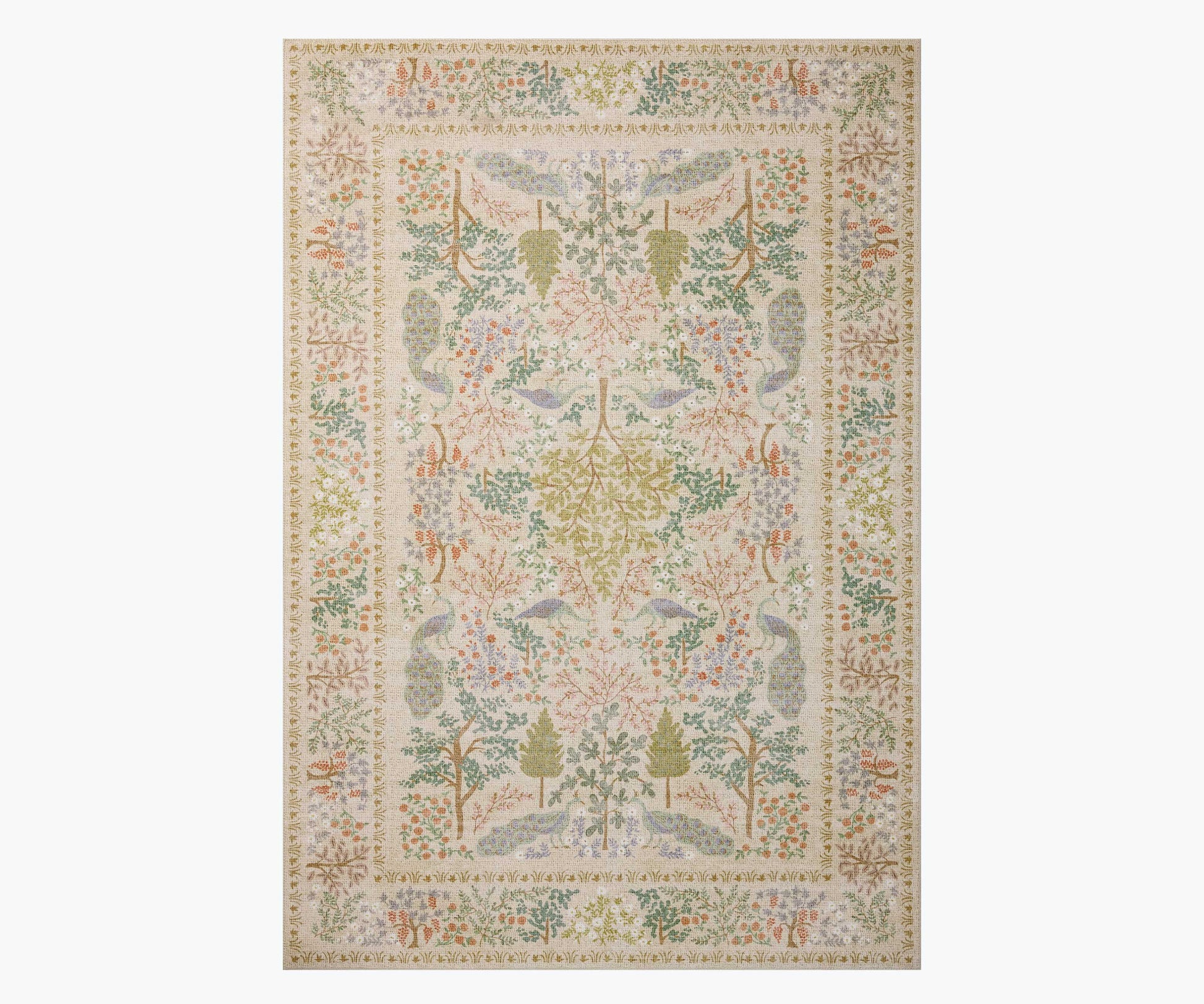Canopy Peacock Forest Printed Rug - Cream - Premium Design Accessory