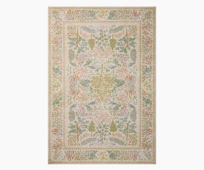 Canopy Peacock Forest Printed Rug - Cream - Premium Design Accessory