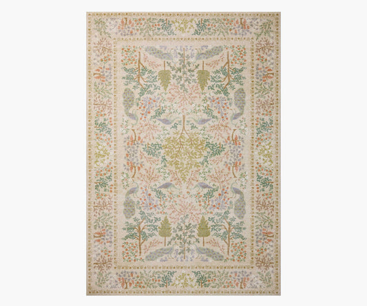 Canopy Peacock Forest Printed Rug - Cream - Premium Design Accessory