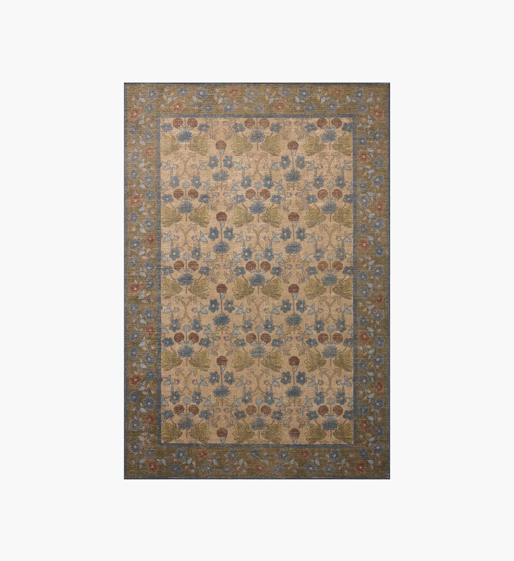 Edinburgh Maple Power Loomed Rug - Tan & Olive - Premium Design Accessory