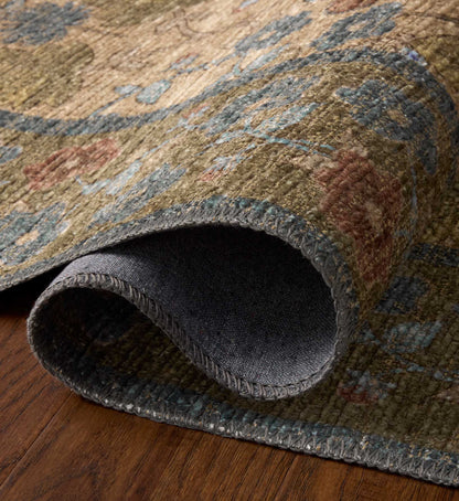 Edinburgh Maple Power Loomed Rug - Tan & Olive