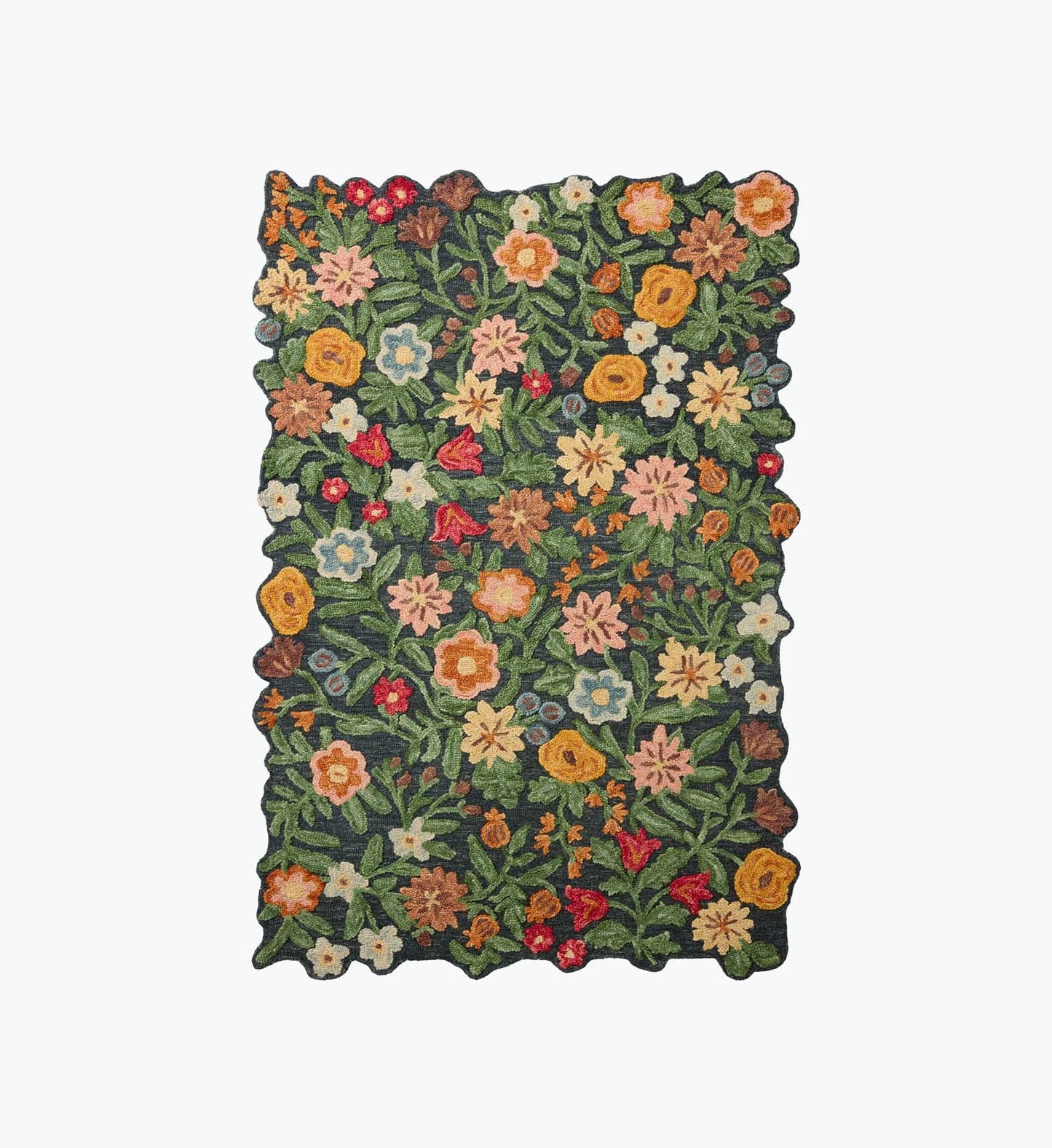 Edith Wool Hooked Rug - Navy - Premium Design Accessory