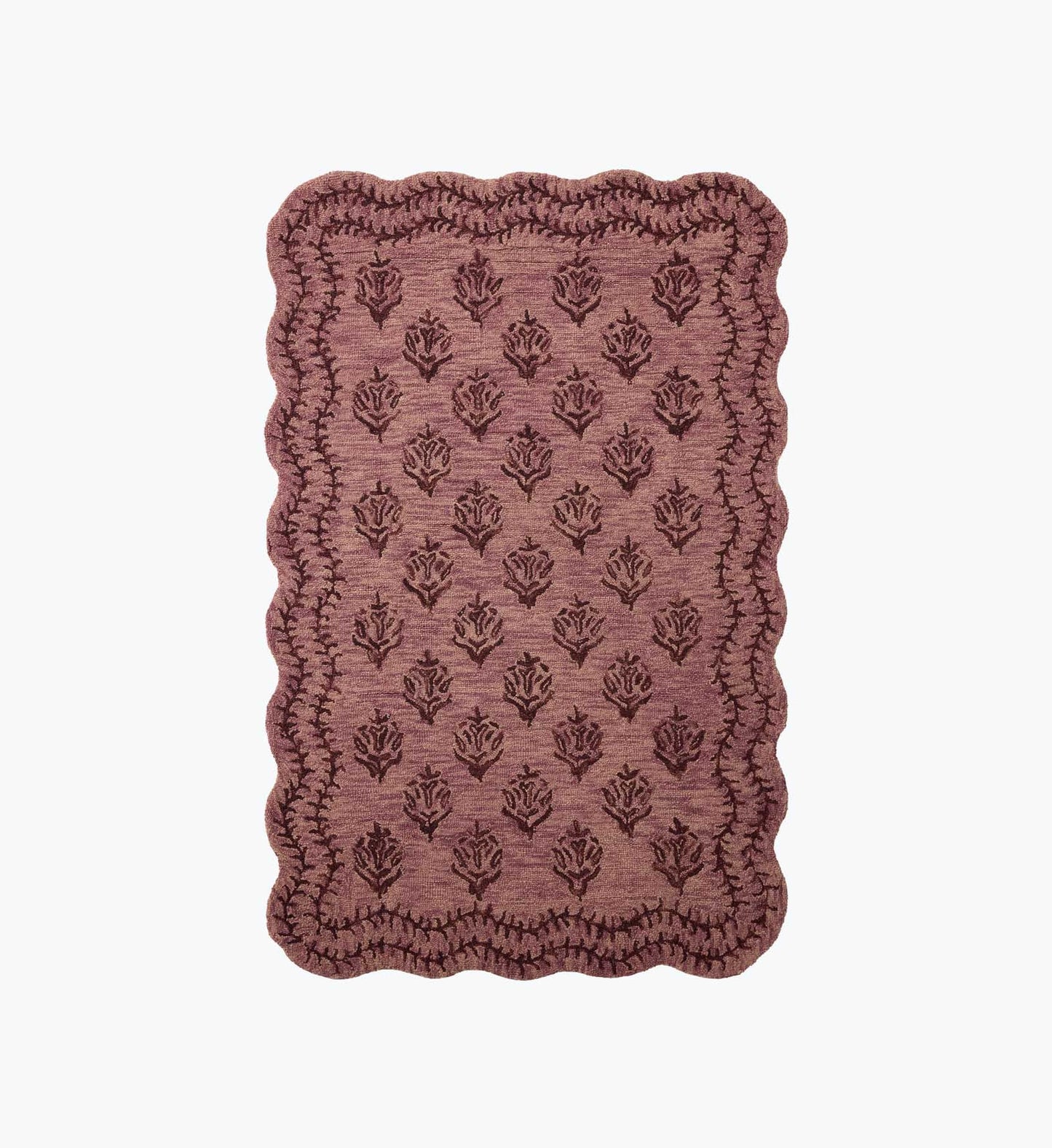 Lisette Wool Hooked Rug - Plum - Premium Design Accessory