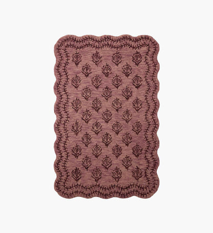 Lisette Wool Hooked Rug - Plum - Premium Design Accessory