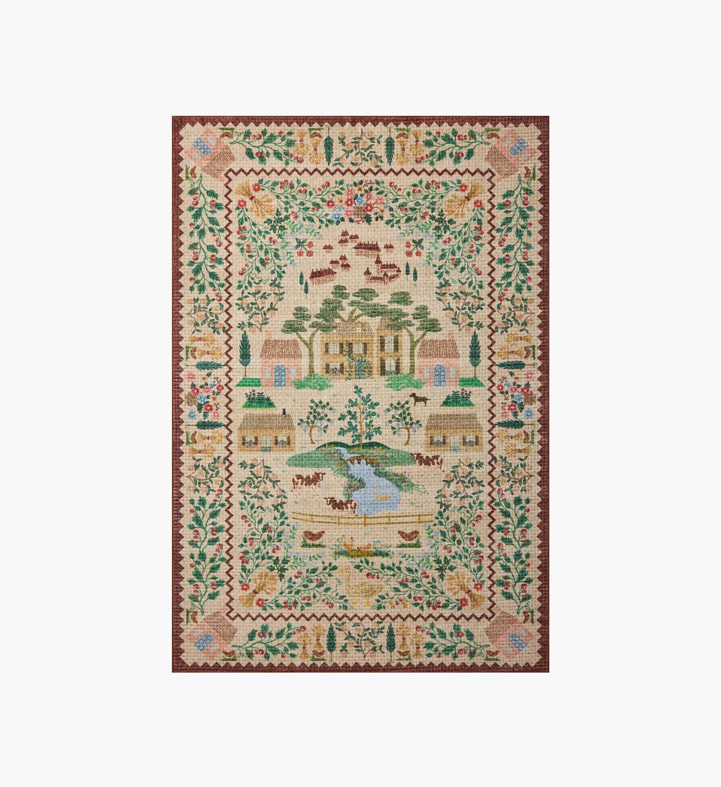 Orchard Country Farm Washable Rug - Ivory - Premium Design Accessory