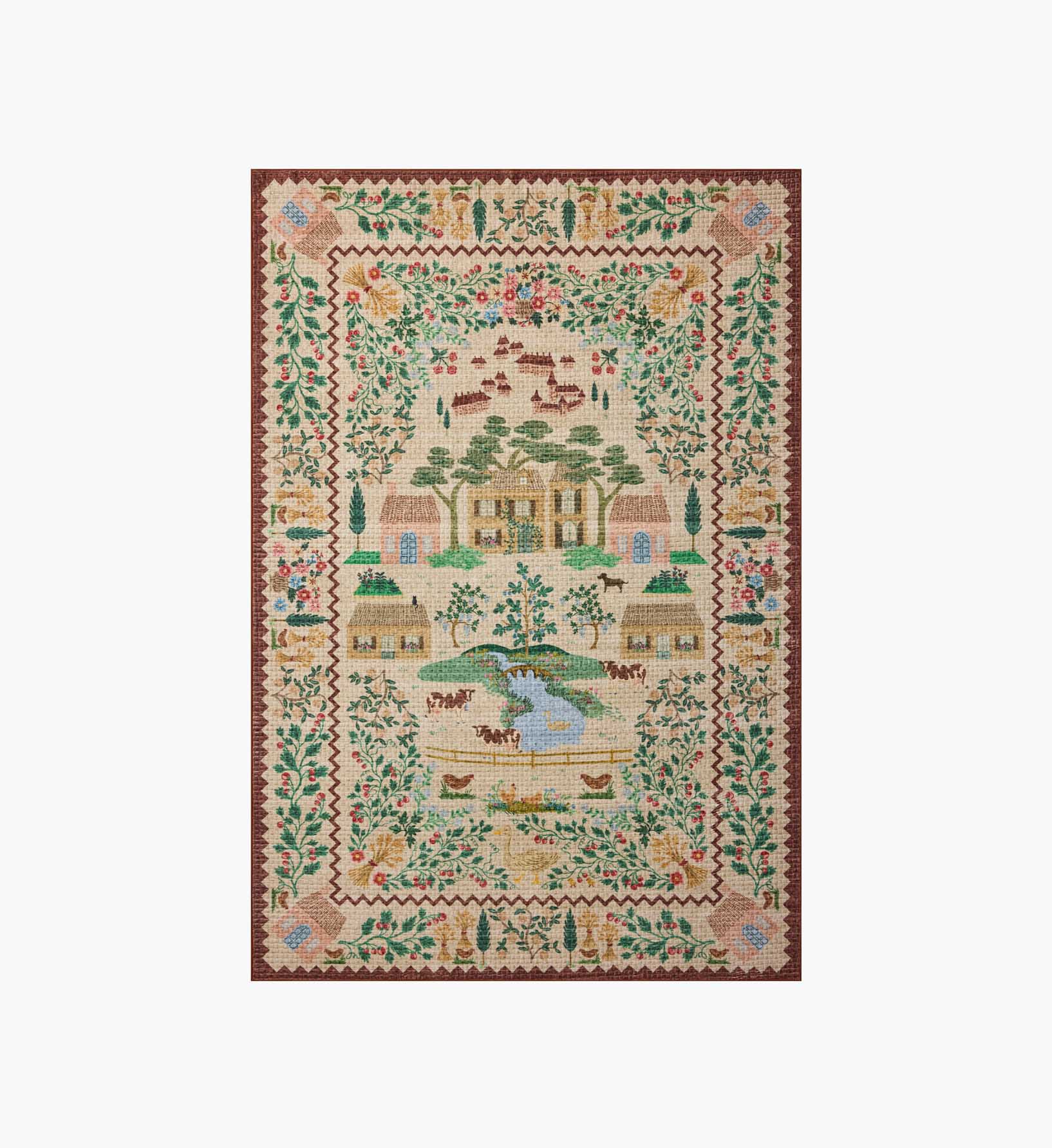 Orchard Country Farm Washable Rug - Ivory - Premium Design Accessory