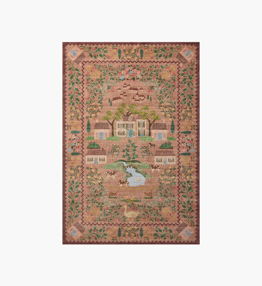 Orchard Country Farm Washable Rug - Mauve - Premium Design Accessory