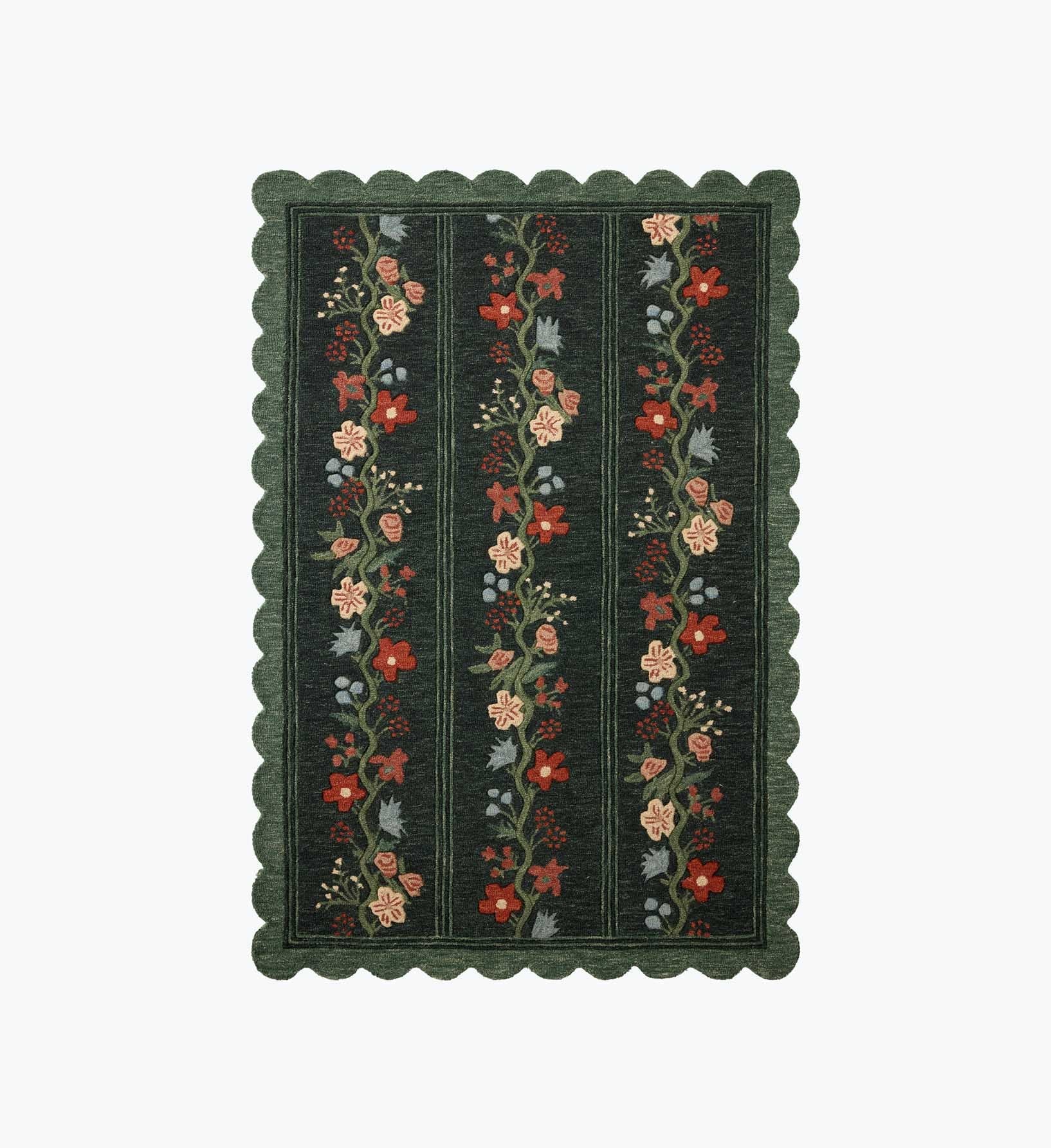 Thistle Wool Hooked Rug - Forest - Premium Design Accessory