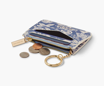 Key Ring Card Case - English Rose