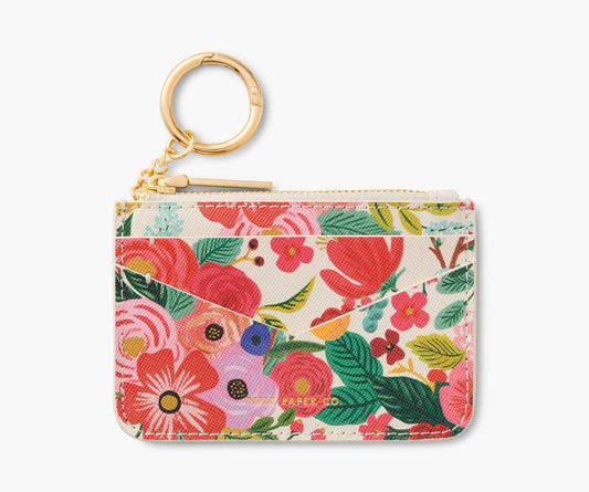 Key Ring Card Case - Garden Party - Enamel Keychain