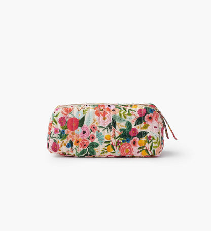 Quilted Small Cosmetic Pouch - Garden Party