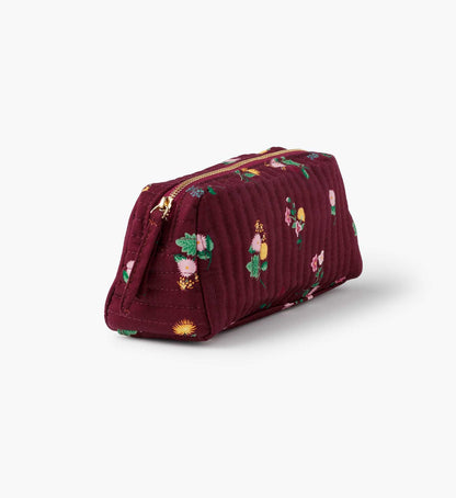 Quilted Small Cosmetic Pouch - Ditsy Dahlia