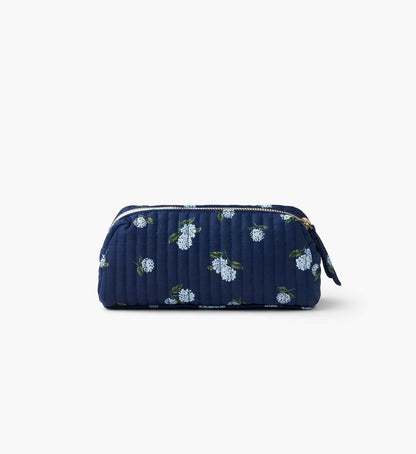 Quilted Small Cosmetic Pouch - Ditsy Hydrangea