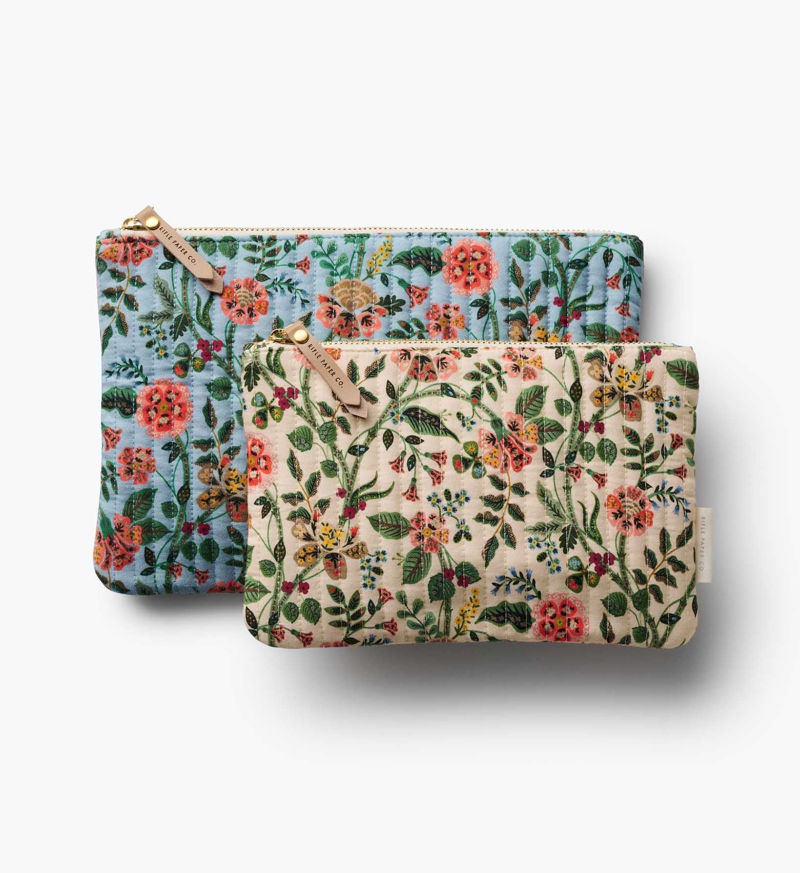Quilted Pouch Set - Gracie - Quilted Zipper Pouch