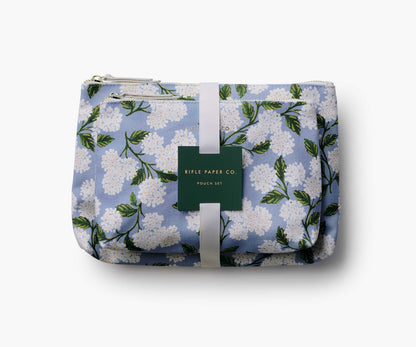 Zippered Pouch Set - Hydrangea