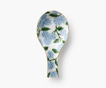 Porcelain Spoon Rest - Hydrangea - Premium Design Accessory