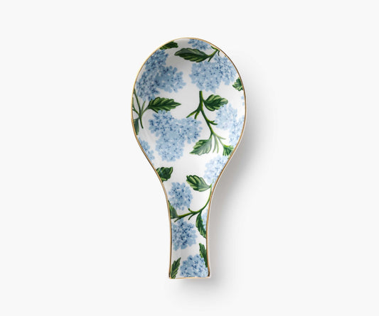 Porcelain Spoon Rest - Hydrangea - Premium Design Accessory